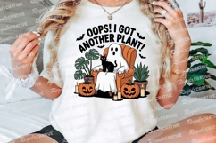 Halloween Ghost with Black Cat and Plants in Sublimation PNG Product Image 3