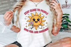 Happy Sun With Flower Sublimation PNG Product Image 3