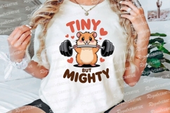 Cute Hamster Weightlifting Strong Sublimation PNG Product Image 3