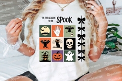 Halloween Spook Season Design with Bats Cats Sublimation PNG Product Image 1