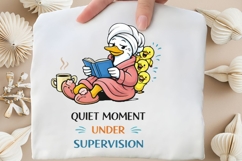 Quiet Moment Under Supervision PNG, Funny Mama Goose Reading Product Image 4