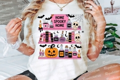 Halloween Spooky Home Illustration with Sublimation PNG Product Image 3