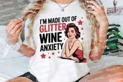 Retro Woman with Text I'm Made Out of Sublimation PNG Product Image 3