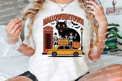 Halloween Illustration with Black Cat Sublimation PNG Product Image 3