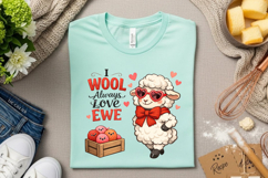 I Wool Always Love Ewe Sheep Valentine PNG Design Product Image 5