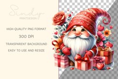 Whimsical Gnome Character Designed For Valentine's Day Product Image 1