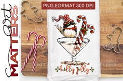 Martini Chickadee Christmas - Hand Painted Product Image 1