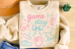 Game Day PNG, Baseball Mom PNG, Baseball Coquette Bow PNG Product Image 4