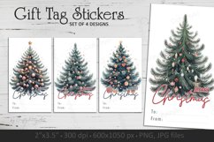 Christmas tree Gift Tags, Merry Christmas Gift Tag Stickers Product Image 1