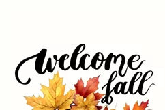 Welcome Fall Png Quote, Instant Downloads for Sublimation Product Image 5