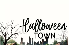 Halloween Town PNG, Digital Download, Watercolor Sublimation Product Image 3