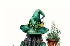 Plant Witch PNG Digital Print for Dark Academia Crafting Product Image 3