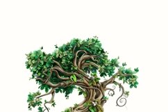 Green Tree PNG Digital Print, Transparent Forest Art Product Image 3
