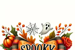 Spooky Mama PNG, Fall Girly Shirt Design, Coquette Bow Product Image 3