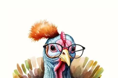 Give Thanks PNG Turkey Illustration, Turkey Day Sublimation Product Image 8