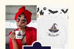 Happy Halloween, Spooky Season Witch Hat PNG Sublimation Product Image 11