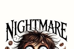 Nightmare Before Coffee PNG, Watercolor Designs Product Image 3