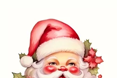 Red Santa Claus Sublimation PNG for Shirts Product Image 9