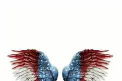Patriotic Angel Wings PNG Sublimation Design | Independence Product Image 6