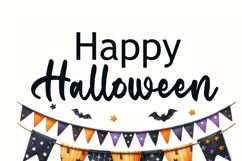 Halloween Flag & Bunting Banner PNG Digital Download Product Image 3