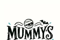 Mummy's Little Monster, Retro Halloween PNG, Digital Print Product Image 3