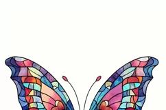 Stained Glass Butterfly PNG, DTF Transfers,Watercolor Design Product Image 6