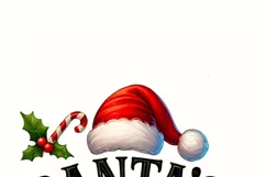 Santa's Favorite Retro Christmas PNG Digital Print for Card Product Image 3