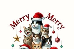 Catmas Sublimation Print, Transparent PNG Design for POD Product Image 3