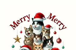 Catmas Sublimation Print, Transparent PNG Design for POD Product Image 3