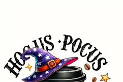 Hocus Pocus I Need Coffee to Focus PNG, Halloween Digital Product Image 3