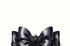 Coquette Aesthetic Bow PNG, Vintage Retro Halloween Digital Product Image 3