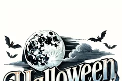 Instant Download Halloween Night PNG, Vintage Designs Product Image 3
