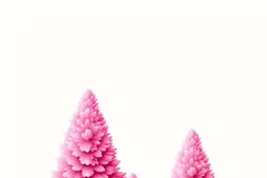 Merry Christmas Pink Trees Png, Sublimation Designs Product Image 7