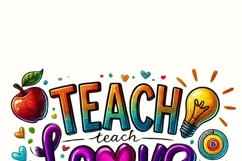 Teach Love Inspire, Sublimation Design, Teacher Life PNG Product Image 3