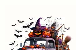 Halloween Pumpkins & Truck Sublimation Prints for Crafting, Product Image 3
