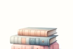 Vintage Books Illustration for Digital Planner Product Image 3