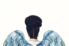 Black Woman with Wings, Digital Download, Ready to Press PNG Product Image 3