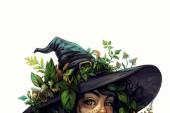 Melanin Forest Witch, Black Woman PNG Digital Downloads Product Image 3
