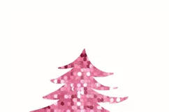 Merry Christmas Sequin Png for Shirt, Pink Christmas Tree Product Image 6