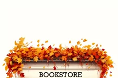 Fall Bookstore Png Download Autumn Sublimation Product Image 9