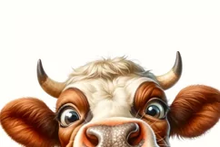 Digital funny cow PNG designs for card making and crafting Product Image 3