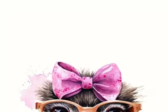 Funny Ostrich PNG with Pink Bow & Glasses Product Image 6
