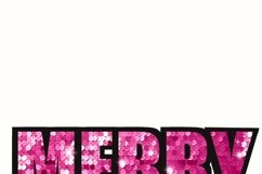 Merry Christmas Sequin Glitter Letters - Pink and Gray Product Image 9