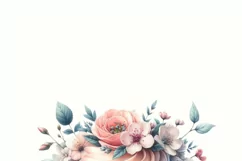 Watercolor Cupcake Sublimation Prints, Floral PNG Design Product Image 3