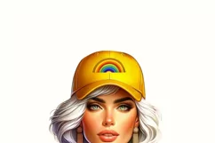 Rainbow Girl, Printable Art, Unique Girl Sublimation Design Product Image 3