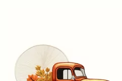 Digital Download Pumpkin Truck PNG Product Image 8