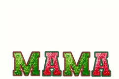 Mama Claus PNG, Embroidered Letters Mama Claus for Shirt Product Image 9