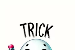 Retro Halloween Trick or Teach PNG Sublimation Design, Funny Product Image 3