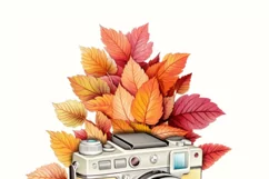 Autumn Camera Png Sublimation Designs, Vintage Camera Product Image 6