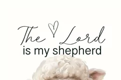Lord is My Shepherd | Religious PNG | Sheep | Nursery Bible Product Image 3
